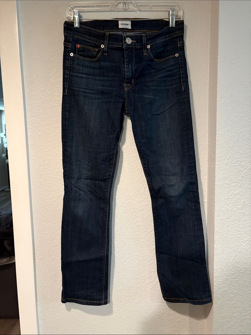 Hudson Jeans Straight Leg Jeans in Dark Indigo